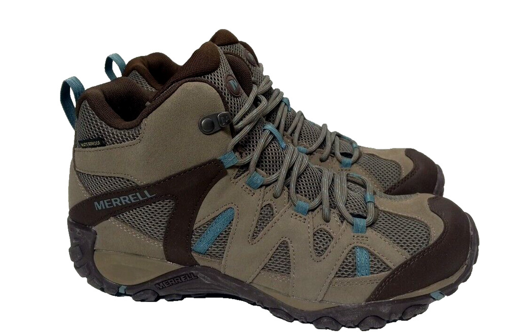 Merrell Deverta 2 Mid Waterproof Womens Brown Suede Hiking Boots Womens Sz 11